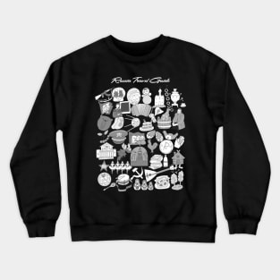 Russian Travel Icons Pattern Crewneck Sweatshirt